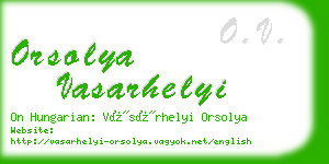 orsolya vasarhelyi business card